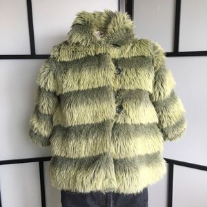 Green Vegan Fur Statement Jacket